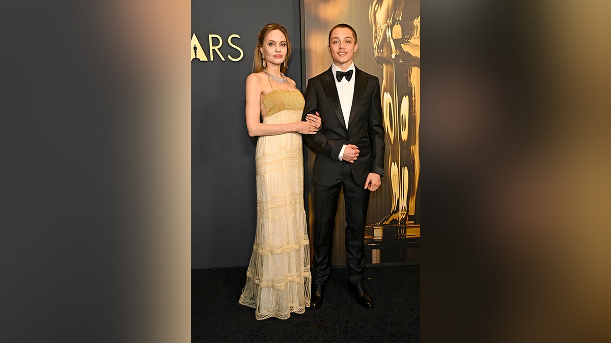 Jolie walked the red carpet at the Governors Awards with her son Knox.