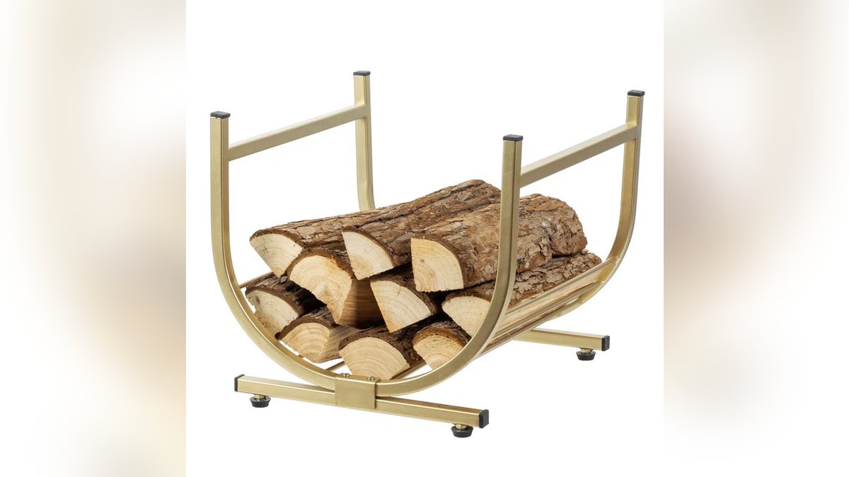 This Mercer41 firewood rack at Wayfair keeps firewood dry, organized and within reach.