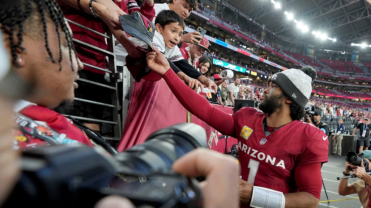 Kyler Murray greets friends