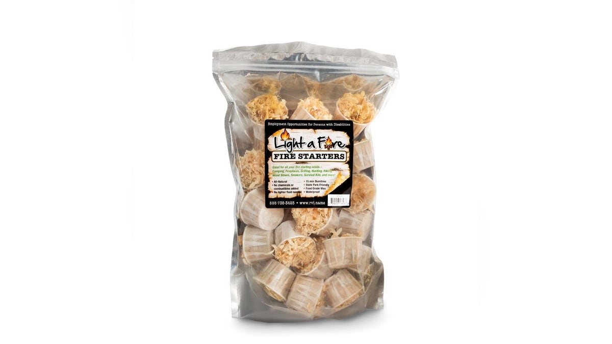 A bag of fire starters makes it quicker and easier to start a roaring fire.