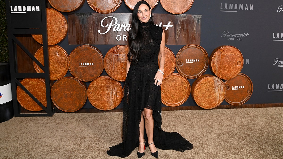 Demi Moore wore a black Alexander McQueen dress to the premiere of "The Landman."