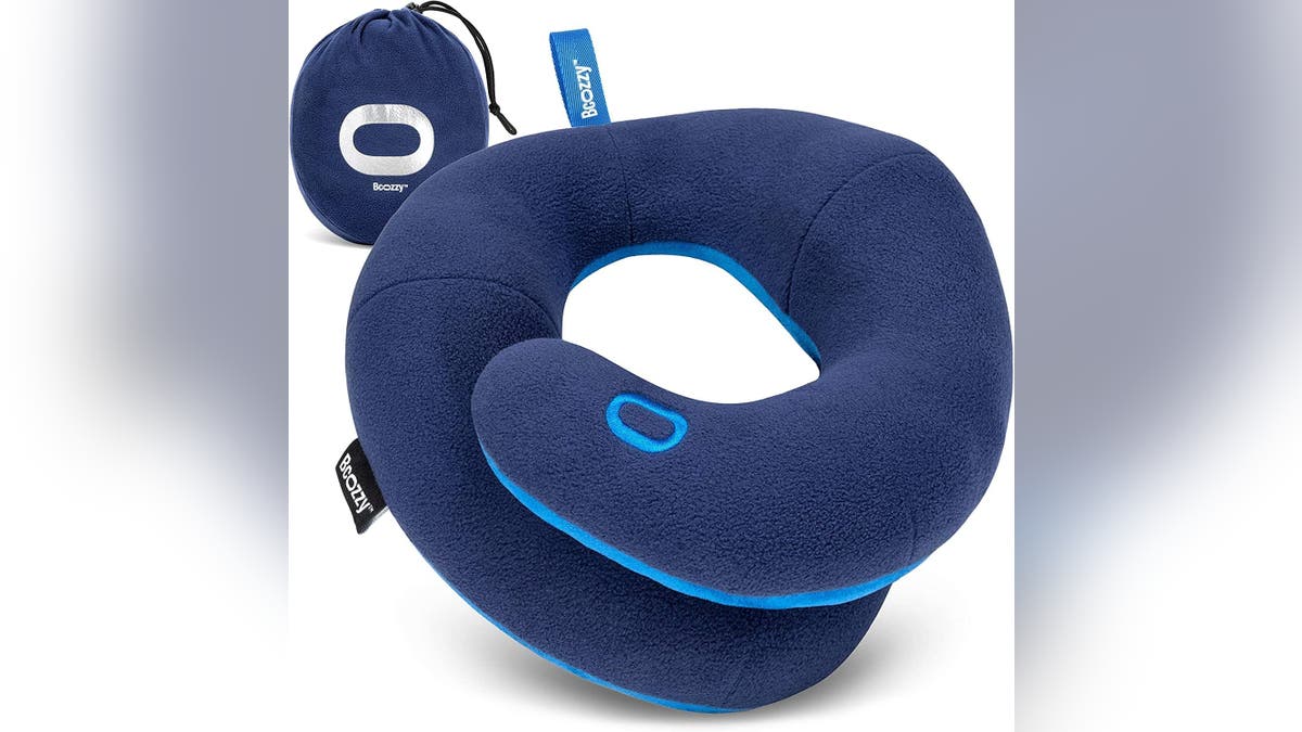 This travel pillow offers great neck and chin support.