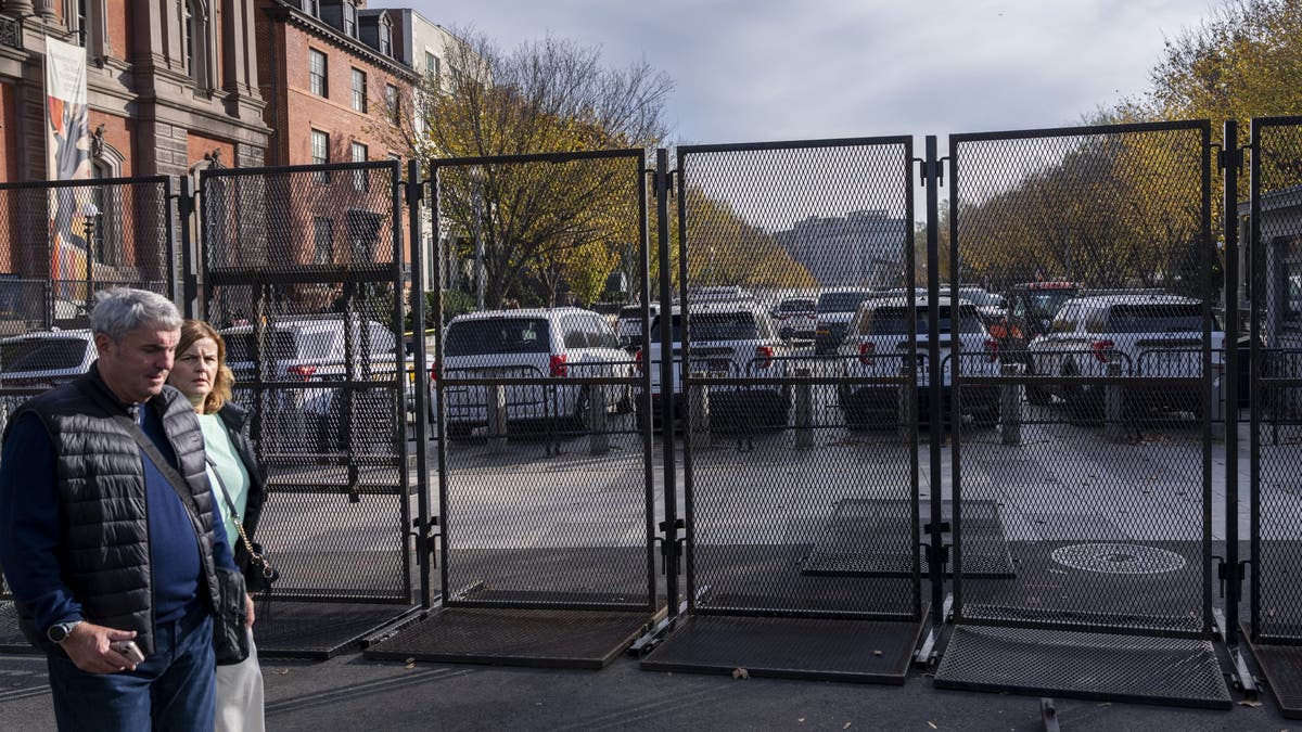 Election Day security barriers