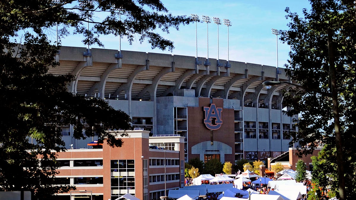 Pemandangan umum Stadion Jordan-Hare