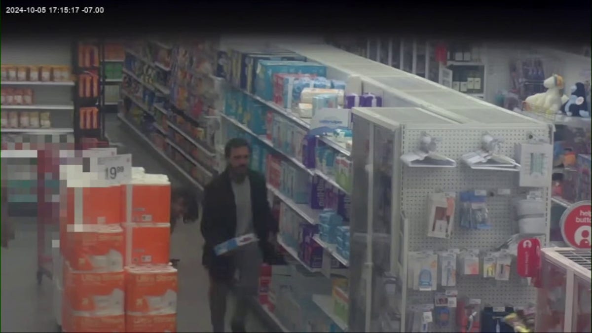 Suspect stealing knives from Target