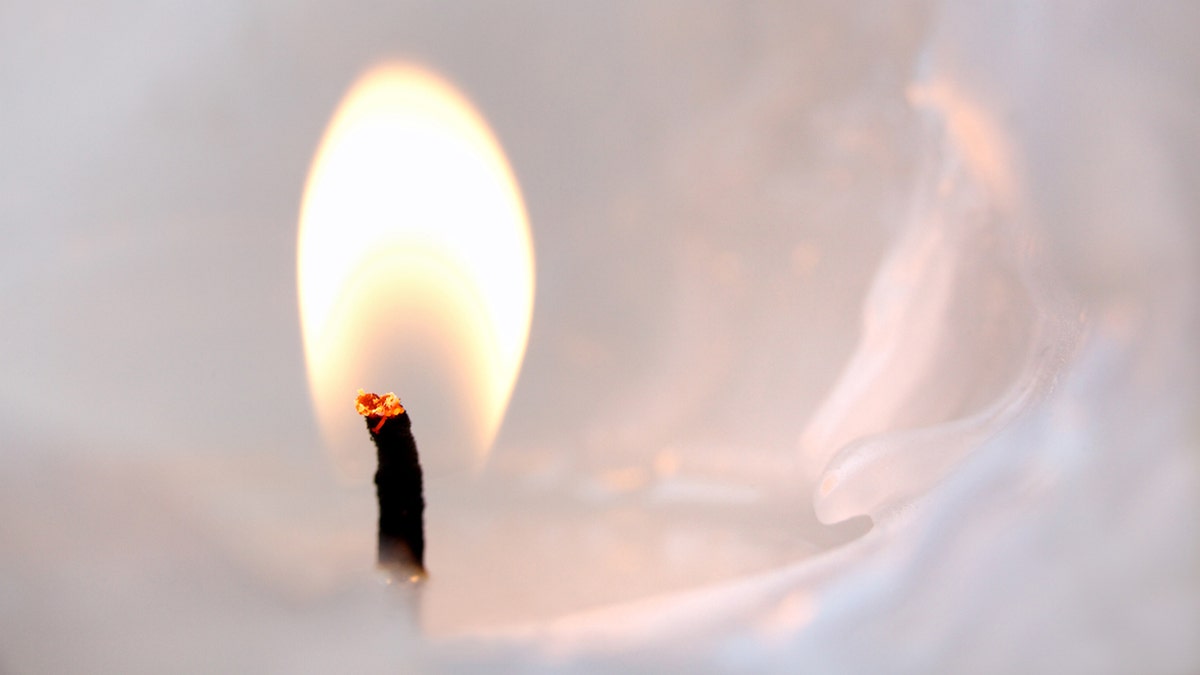 Close-up photo of a candle flame