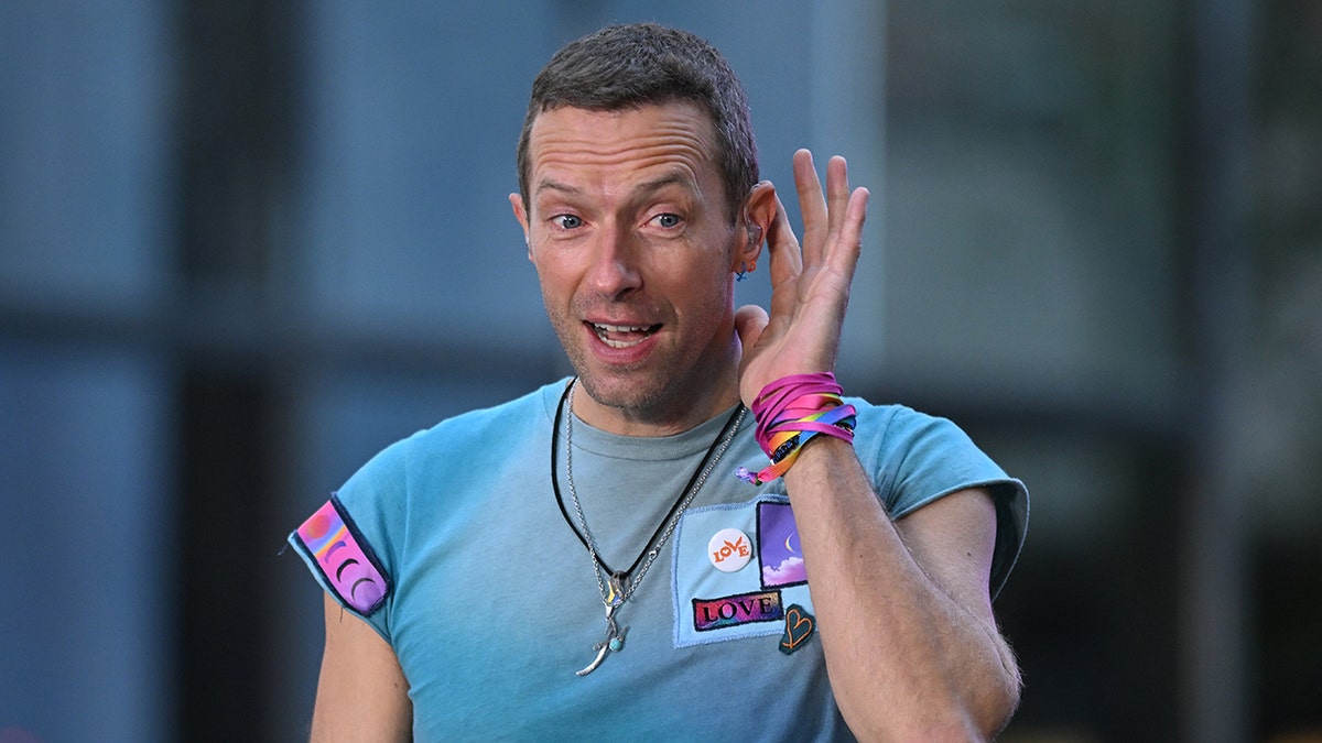 Chris Martin of "Coldplay" performs on "Today" on Oct. 8, 2024 in New York City.