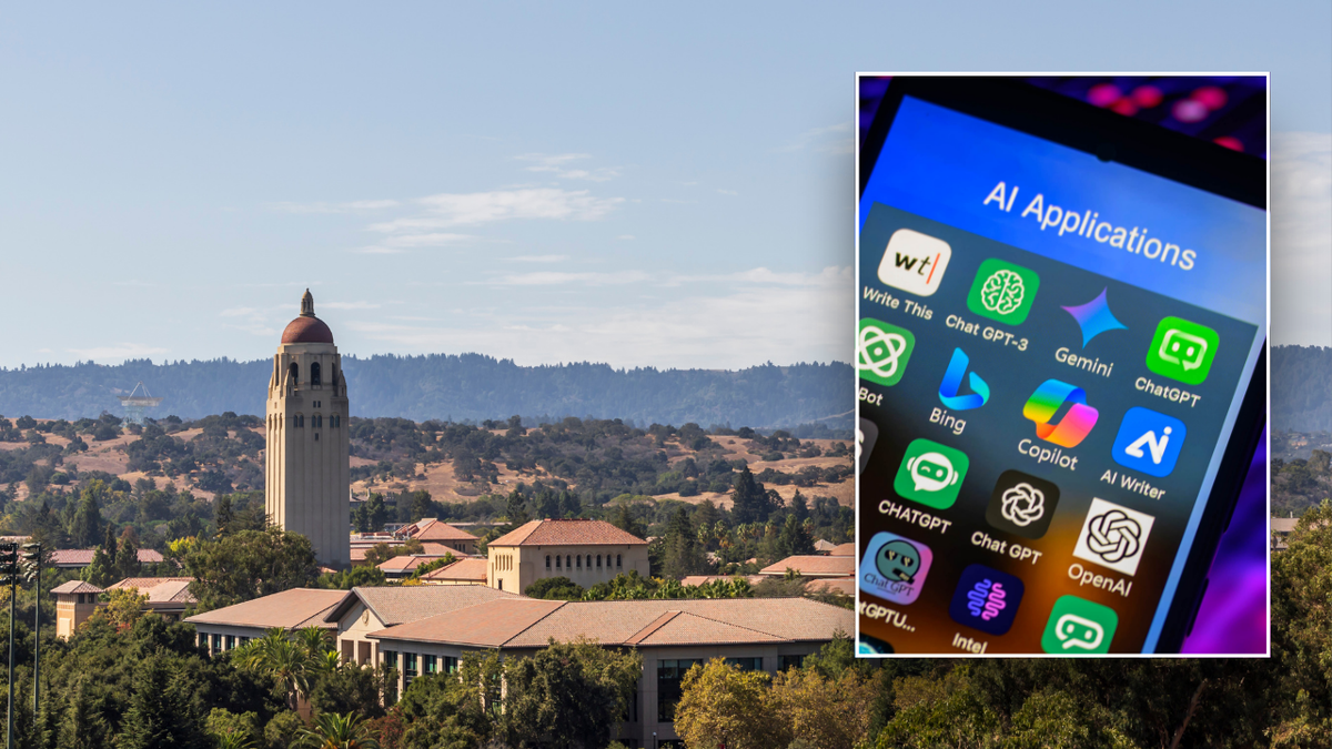 Split image of phone, Stanford