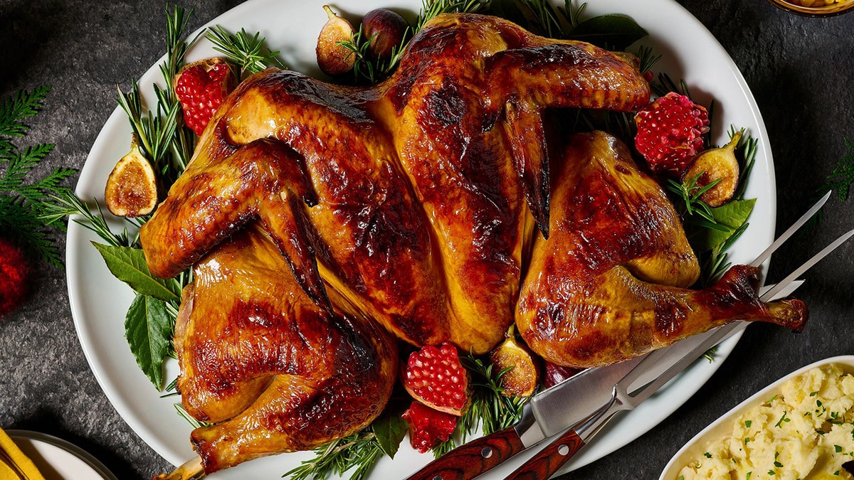 Turkey marinated in curd