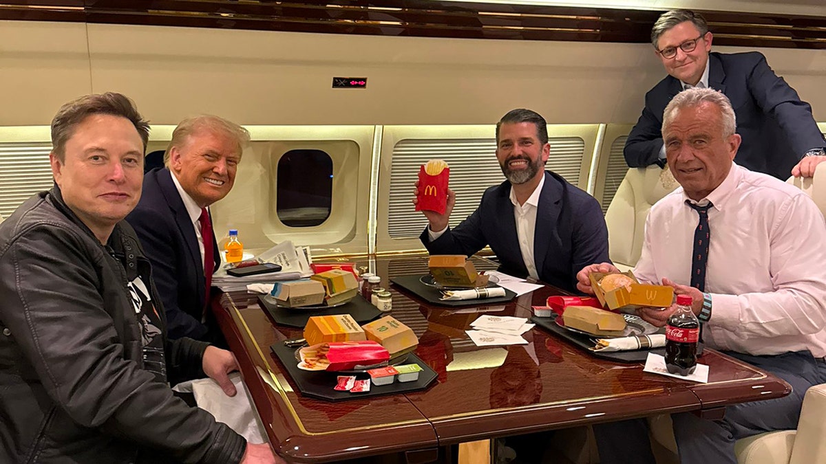 Trump and RFK JR, Elon Musk, other people's food on the table together