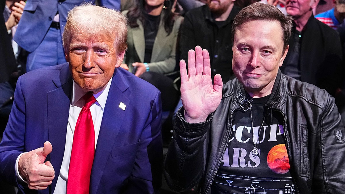 Verkozen president Donald Trump met Elon Musk