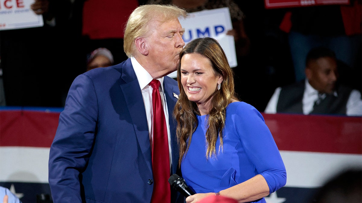 Donald Trump and Sarah Huckabee Sanders