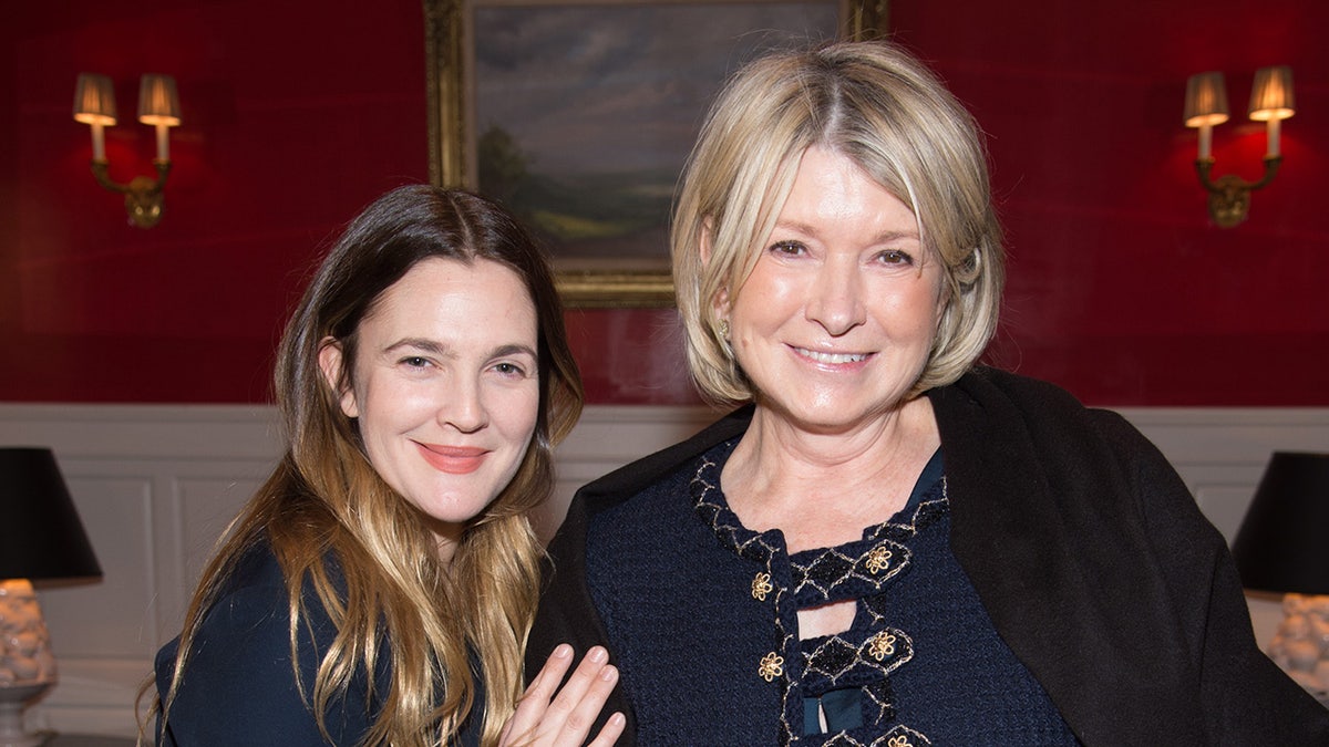 Drew Barrymore and Martha Stewart posing together