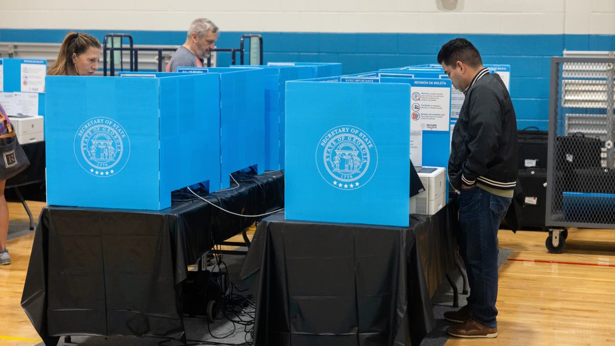 Voters casting their ballots in Georgia