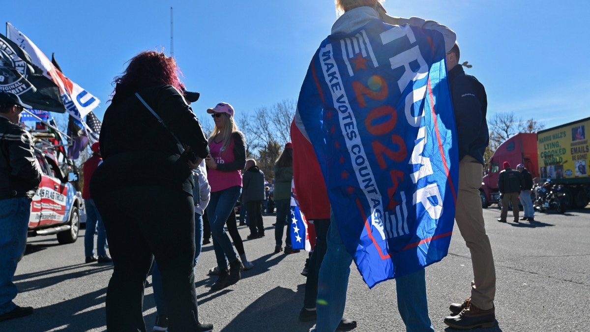 Trump rally goers seen in the photo