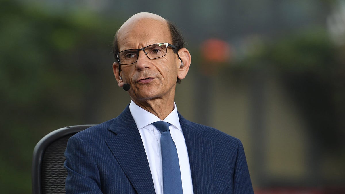 Paul Finebaum on a TV set