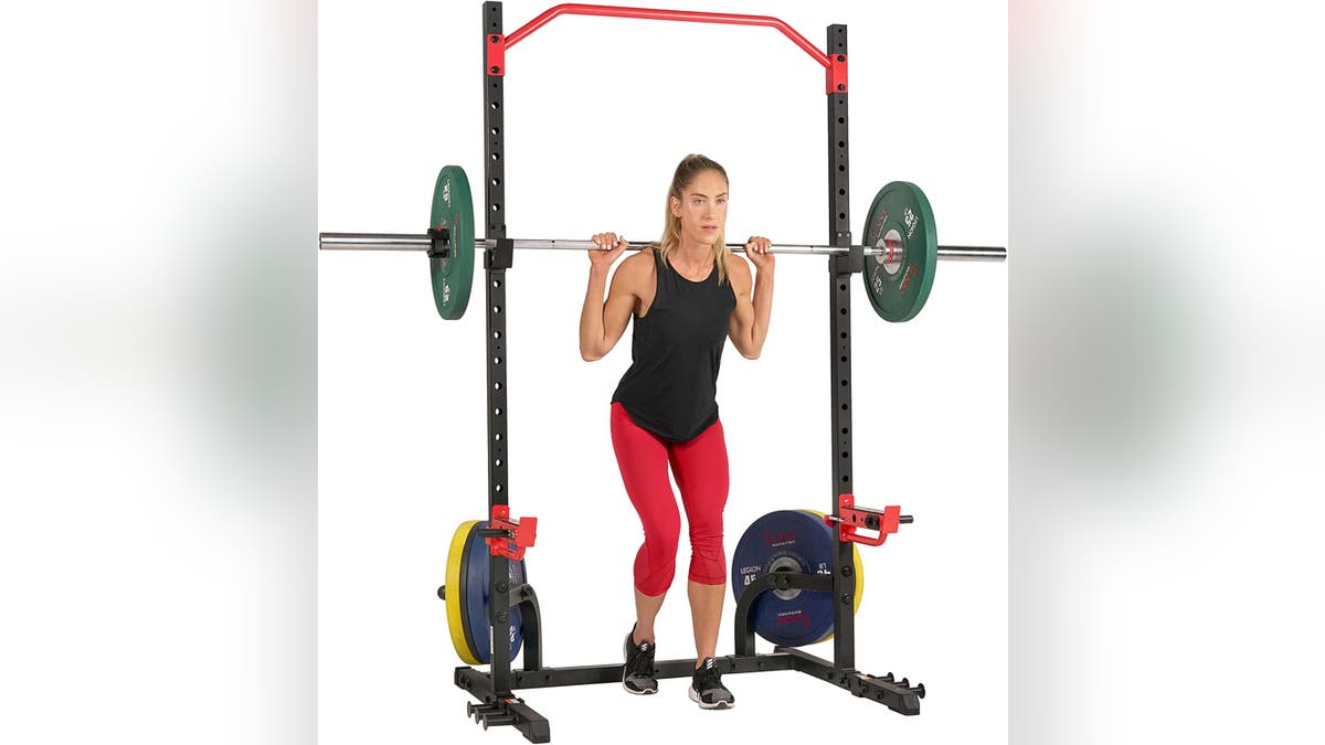 This rack is perfect for an intense workout.