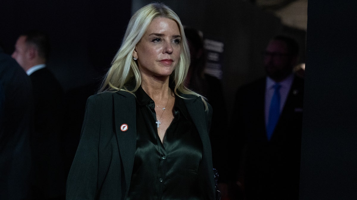 Former Florida Attorney General Pam Bondi arrives at the Fiserv Forum during the second day of the Republican National Convention on Tuesday, July 16, 2024 in Milwaukee, Wisconsin. 