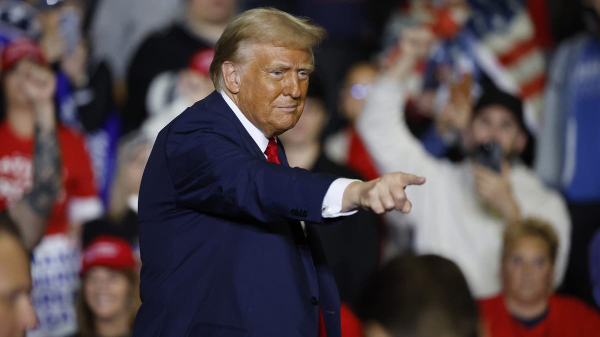 Republican presidential candidate Donald Trump is shown at a campaign rally on October 29, 2024 in Allentown, Pennsylvania. (Chip Somodevilla/Getty Images)