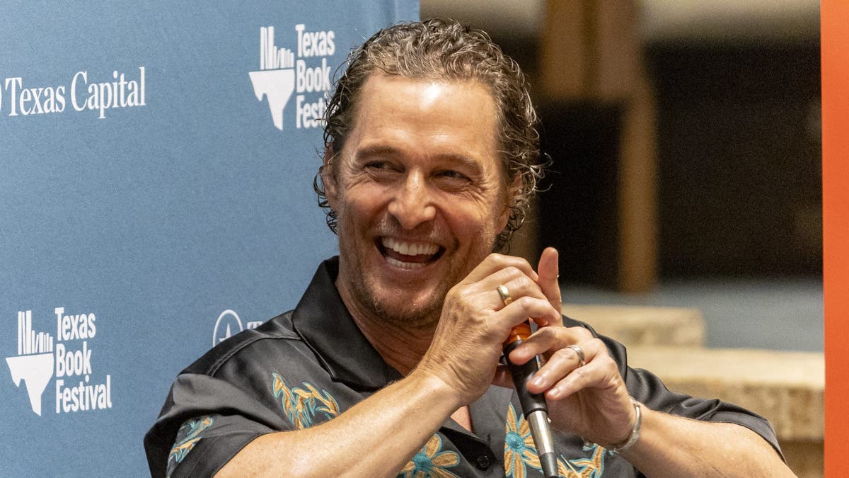 McConaughey is pictured at the 2024 Texas Book Festival at the First Baptist Church on November 17, 2024 in Austin, Texas.