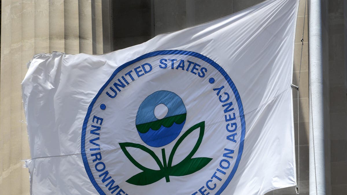 A flag with the EPA logo