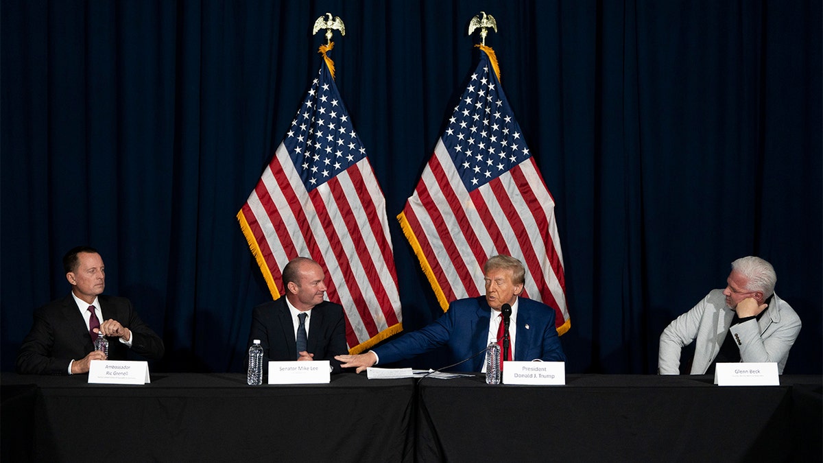 Richard Grenell participates in a round table with Sen. Mike Lee, President Trump and host Glenn Beck.