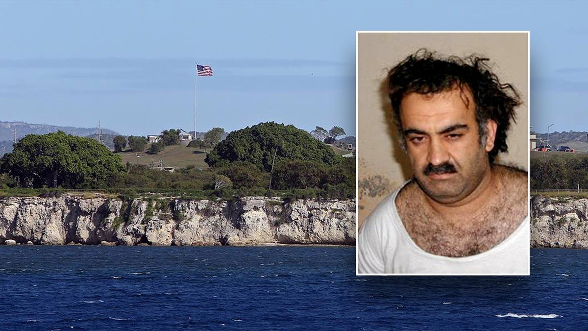 Khalid Sheikh Mohammed and gitmo facility split image