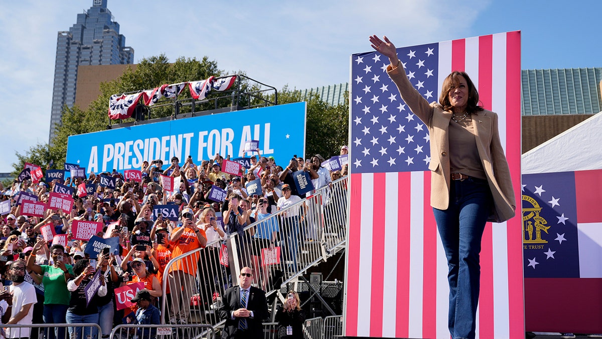 Kamala Harris at a rally