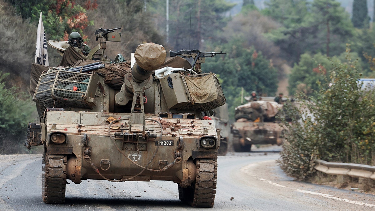 Israeli military vehicle near Lebanese border