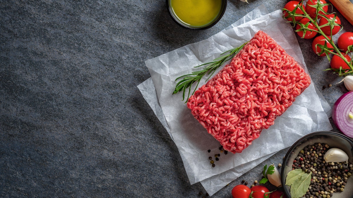 Raw fresh minced beef