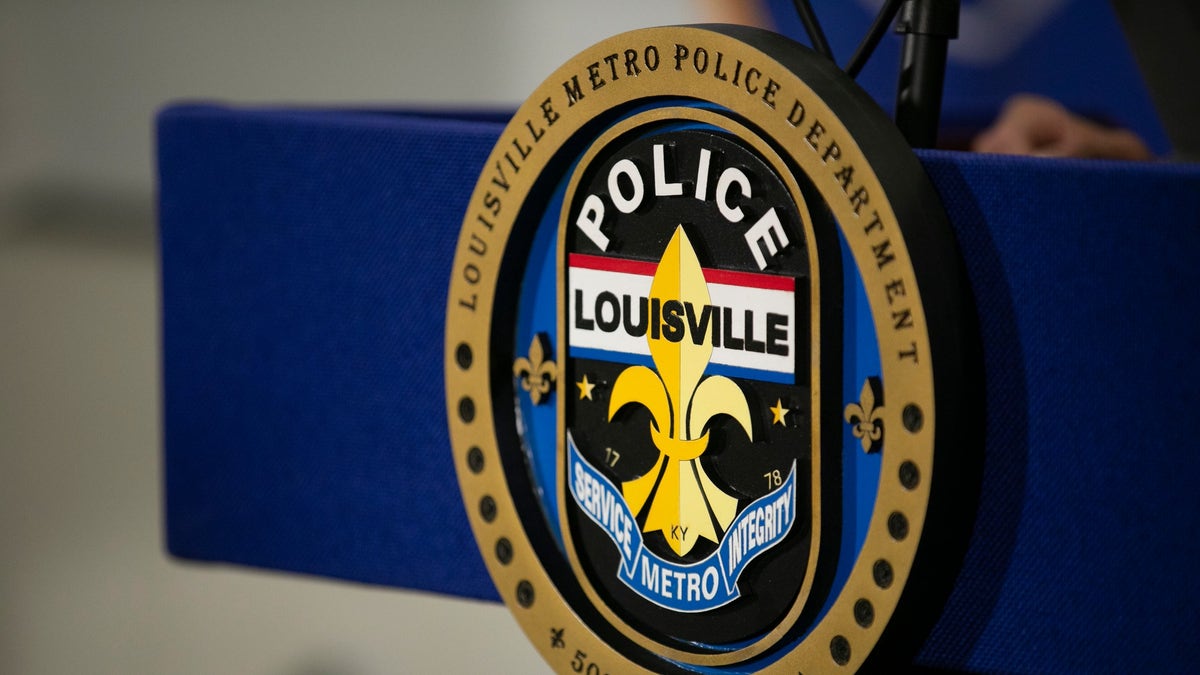 Louisville Metro police podium