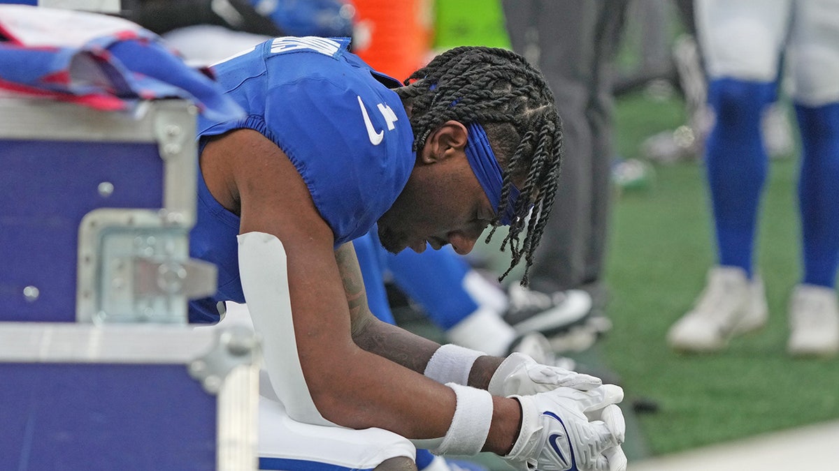 Malik Nabers on the sideline