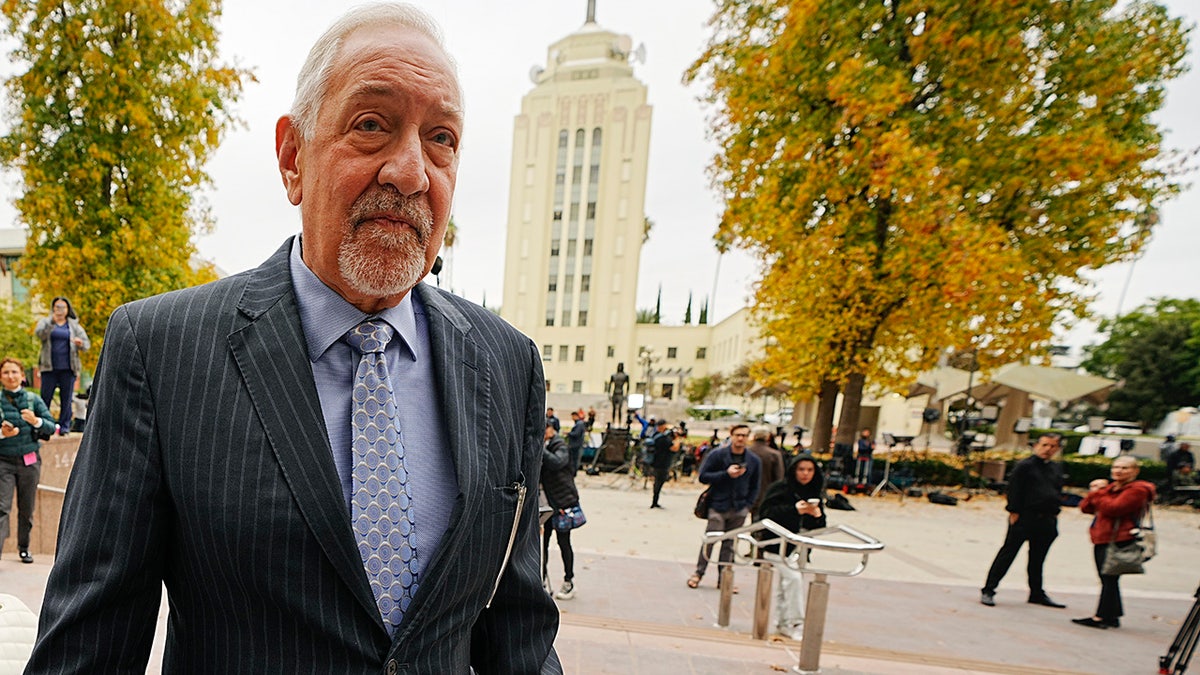 Defense Attorney Mark Geragos, arrives at the Van Nuys courthouse in Los Angeles, for a hearing for Erik and Lyle Menendez