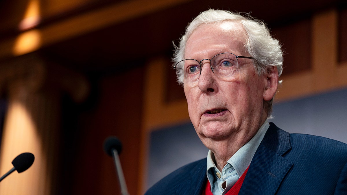 Sen. Mitch McConnell closeup shot