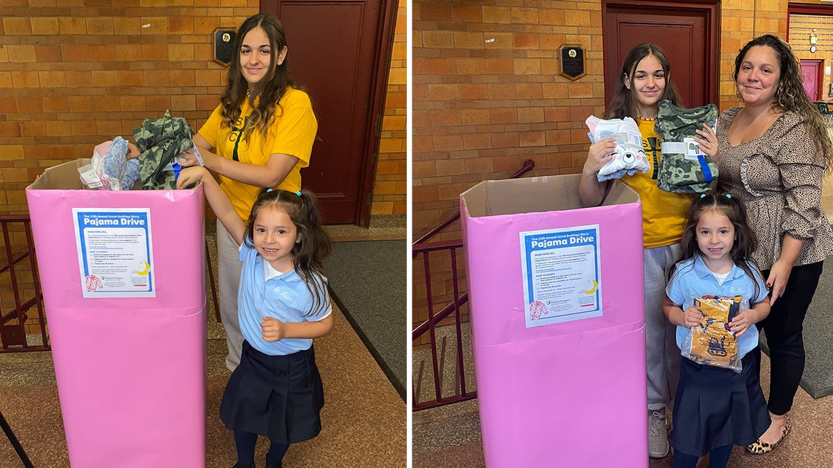 Catholic school in NY collects pajamas for kids in need