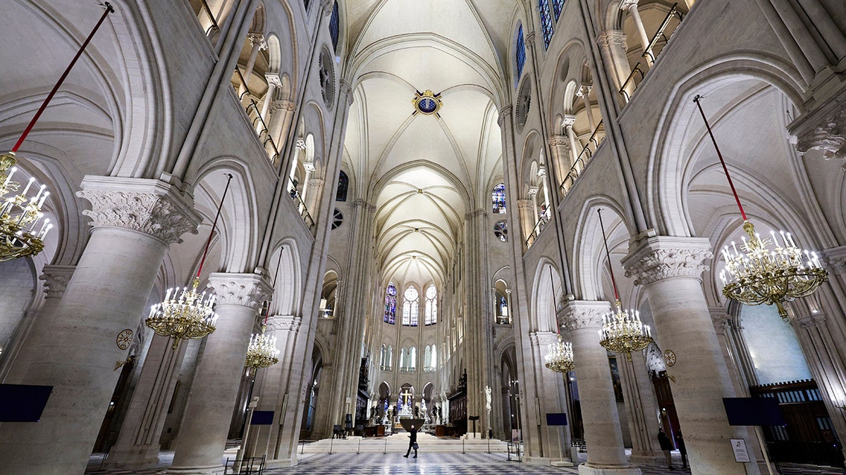 Notre Dame Cathedral restoration in Paris, France