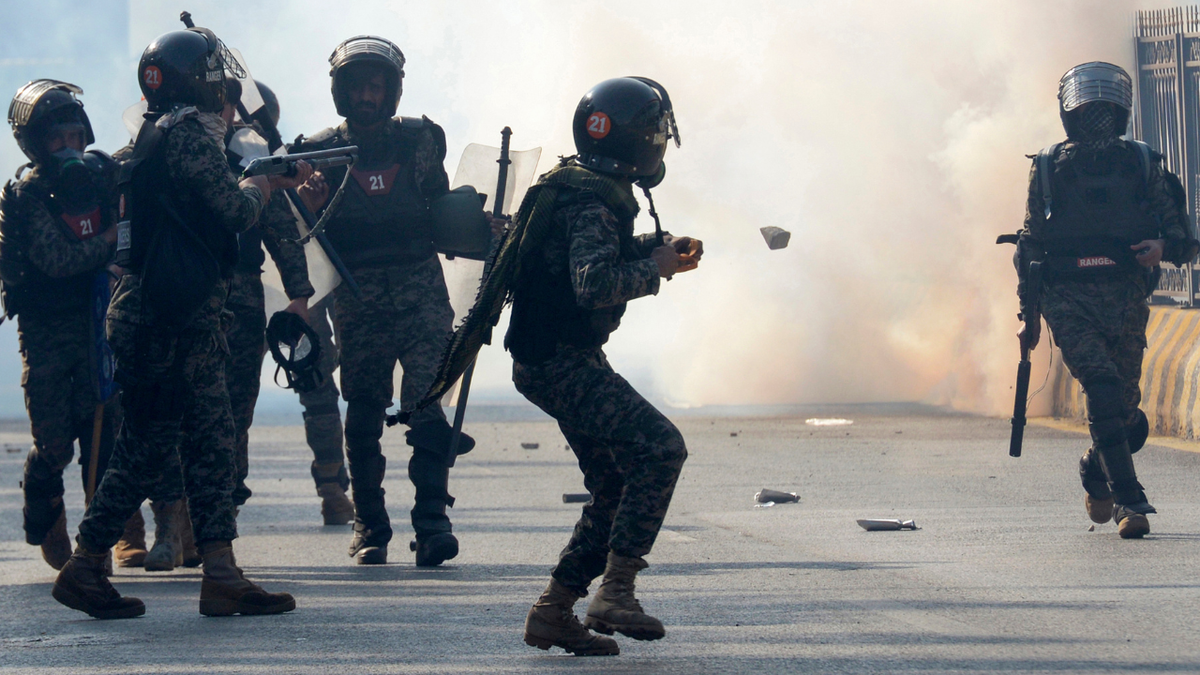 Soldiers fired tear gas shells