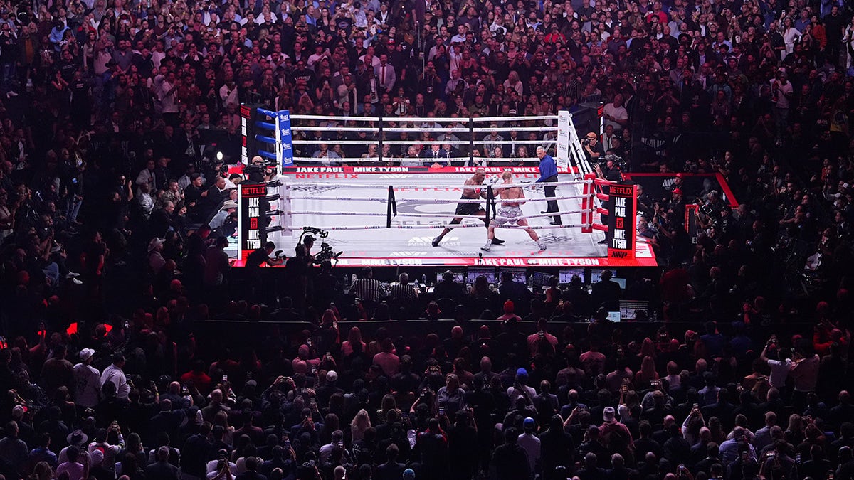 Wide shot of the ring