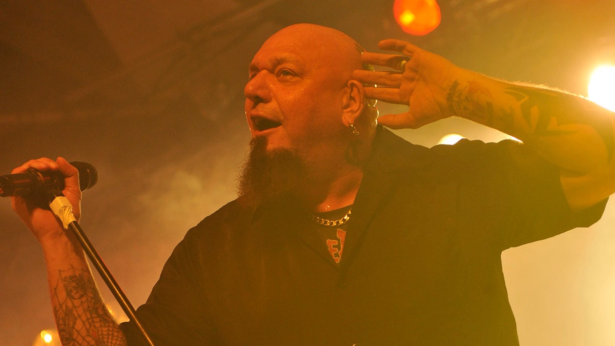 Paul Di'Anno performing on stage