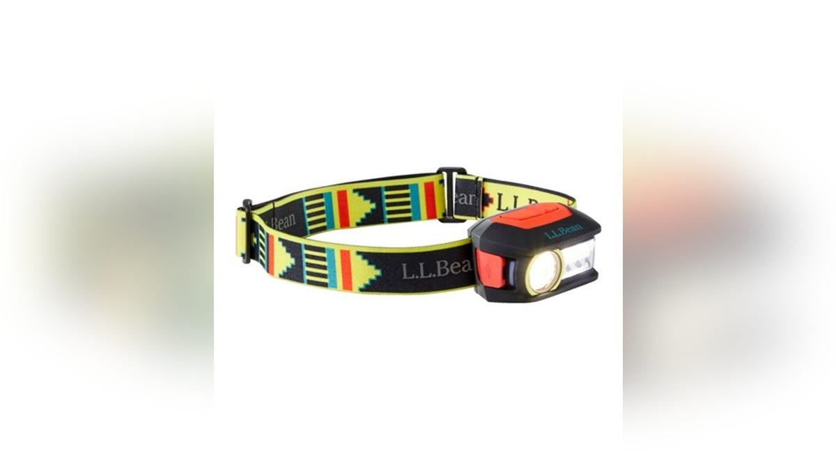 This headlamp has a unique, stylish headband.?