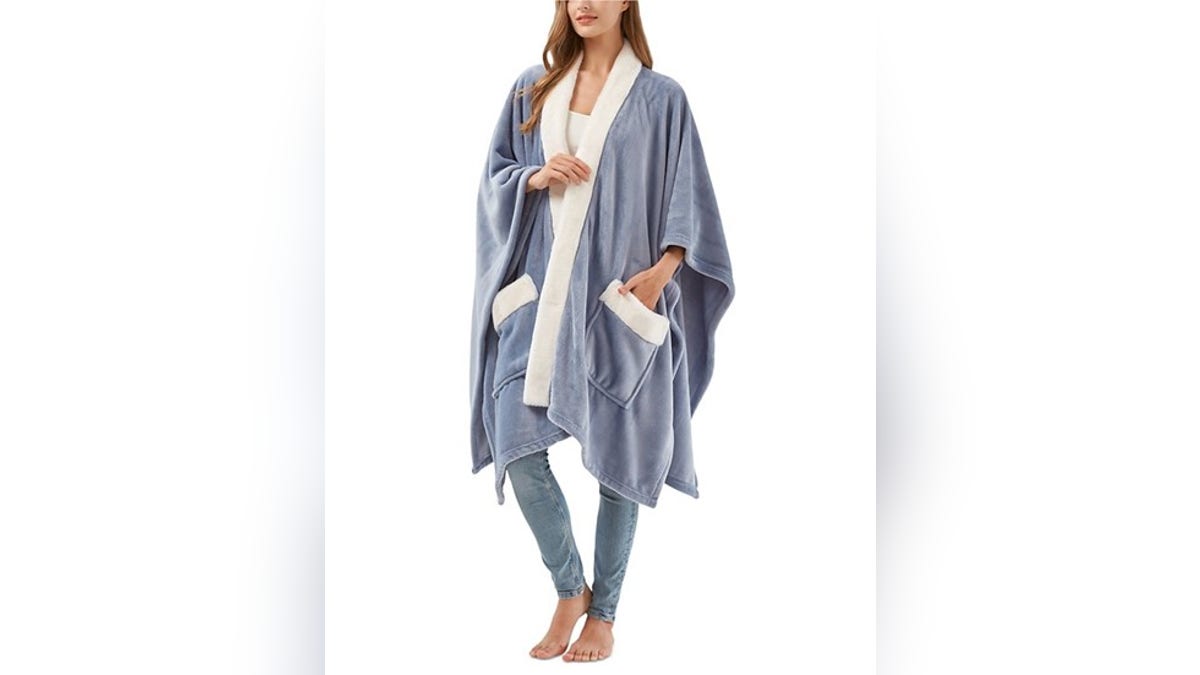 Wrap yourself up in a cozy blanket shawl. 