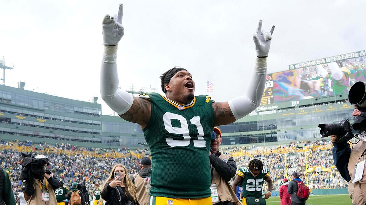 Preston Smith celebrates