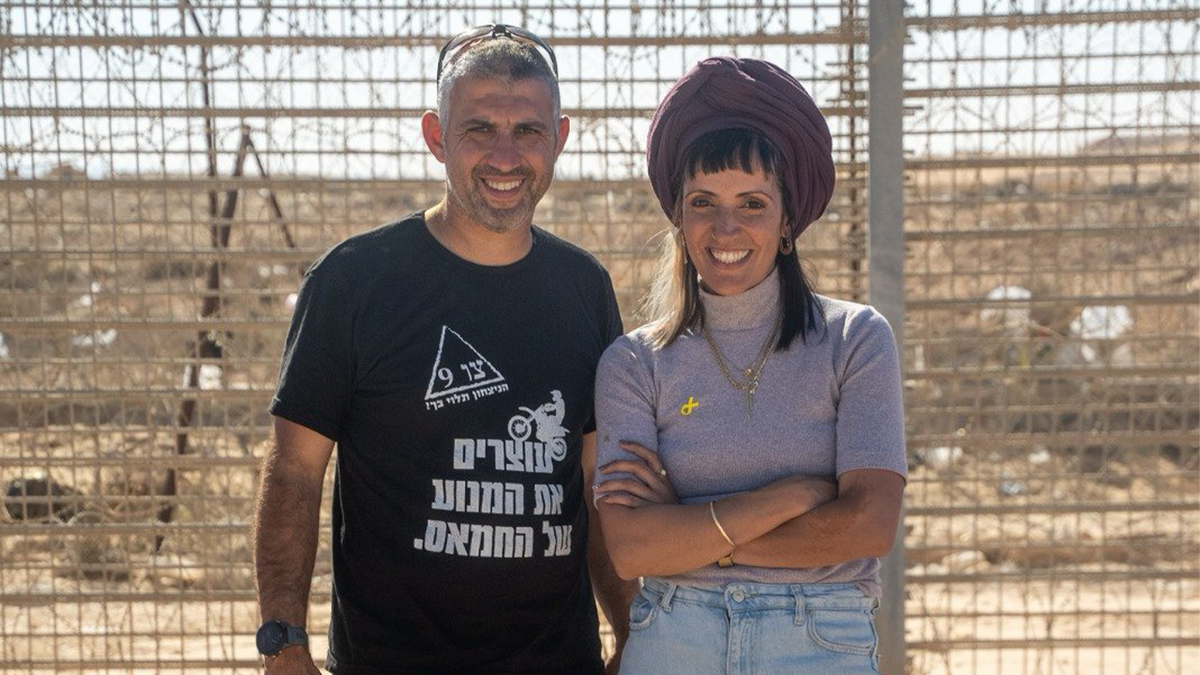 Reut and Yosef Ben Chaim at the border between Egypt and Israel