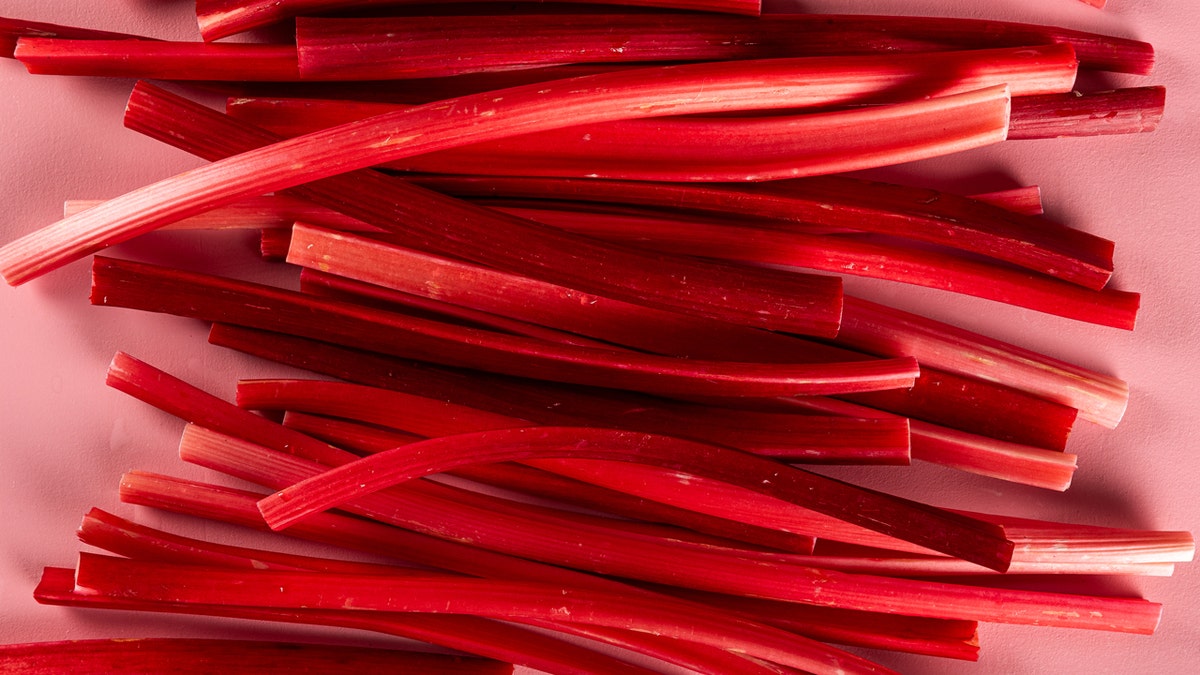 Sliced rhubarb