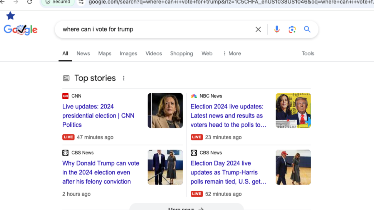 a screenshot showing a Google search