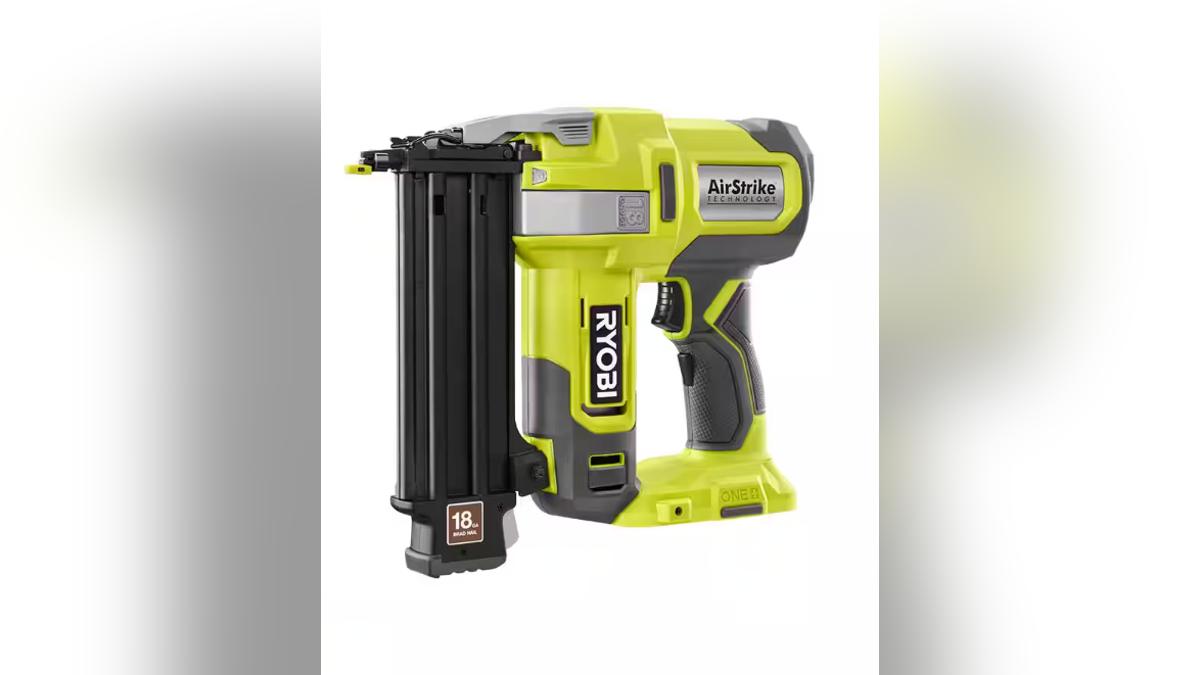 Nail boards to the wall easily and quickly with a brad nailer. 