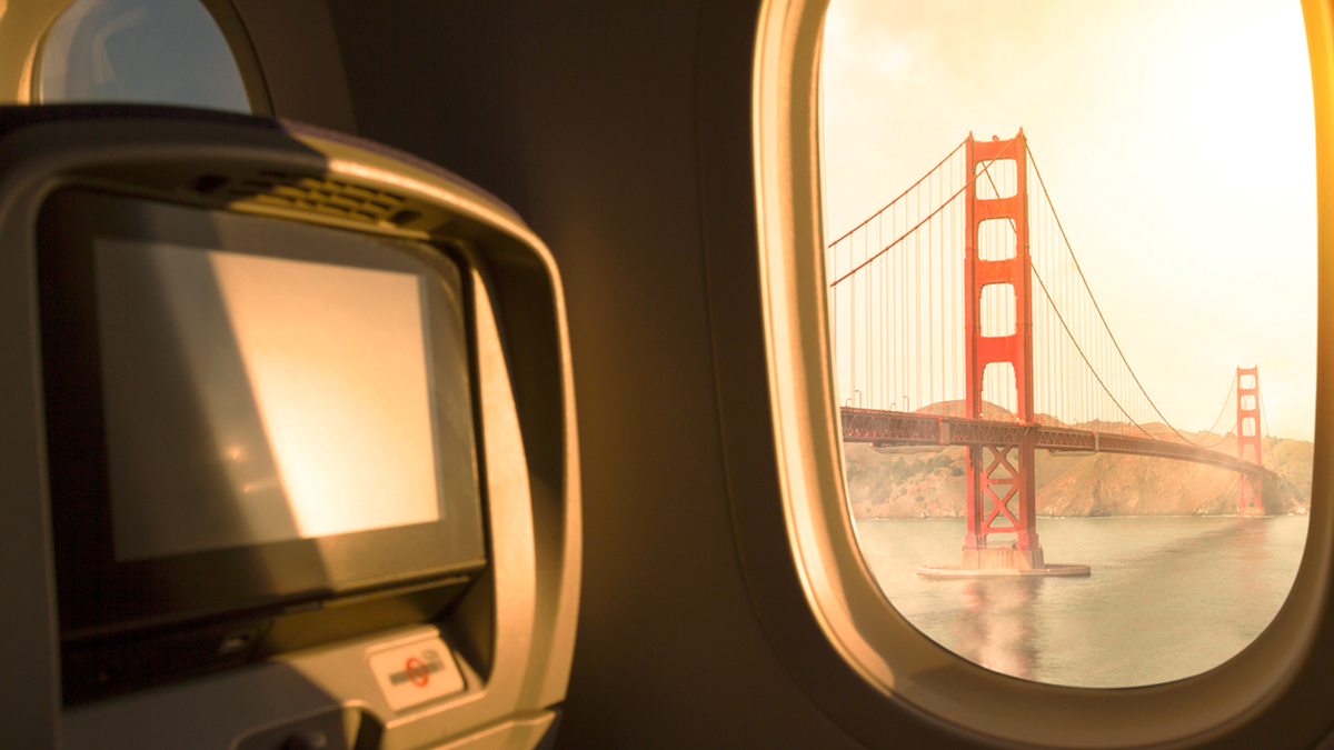 san francisco, california, view from airplane