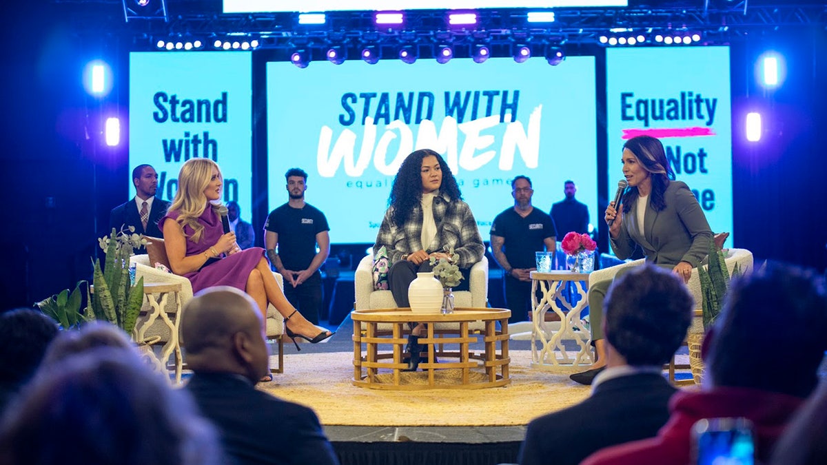 Sia Li’ili’i with Riley Gaines and Tulsi Gabbard