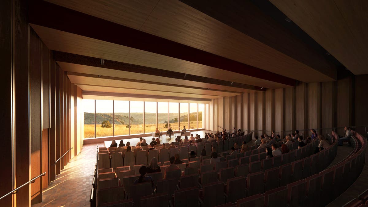 The Theodore Roosevelt Presidential Library is intended to serve as a place for public interaction, study and research. The library will include a large auditorium that the foundation envisions as a potential venue for future presidential debates.