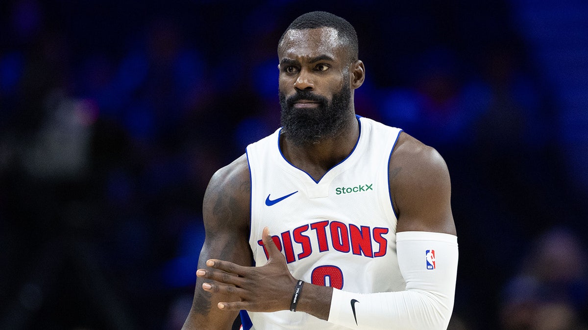 Tim Hardaway Jr reacts after shooting three